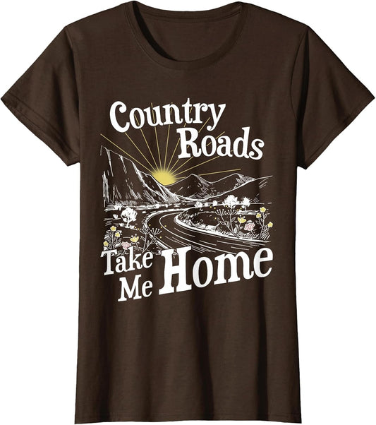 Country Roads Take Me Home Hiking Mountain Camping Camper