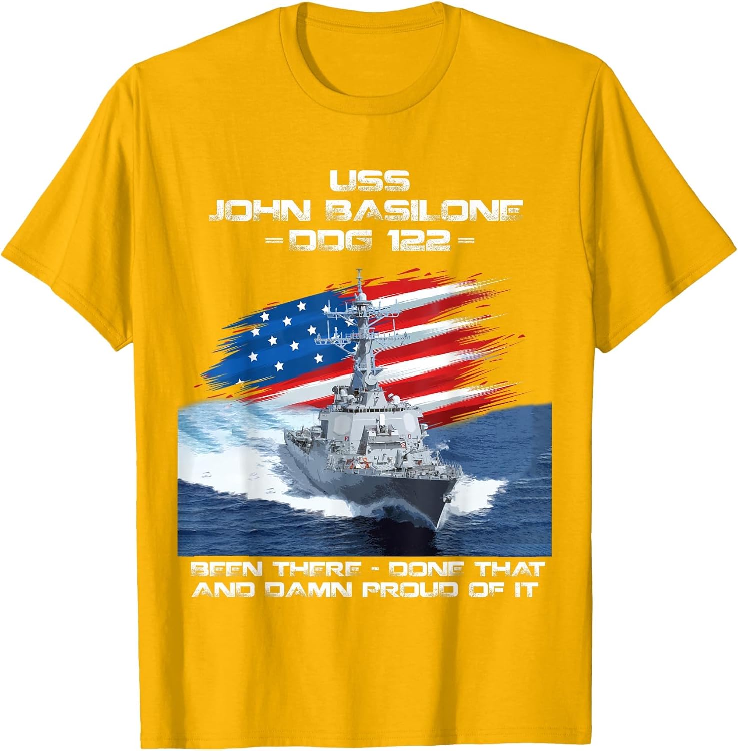 USS John Basilone DDG-122 Destroyer Ship USA Flag Veteran