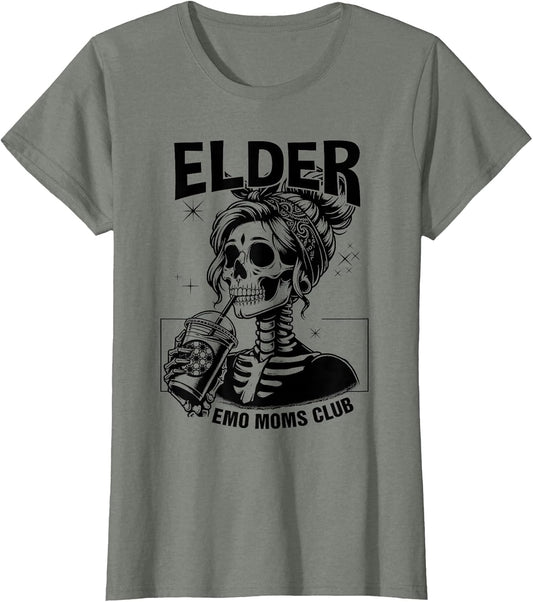 Elder Emo Moms Club Mothers Day Funny Skeleton