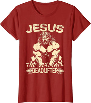 Jesus The Ultimate Deadlifter Christian Workout Gym Fitness