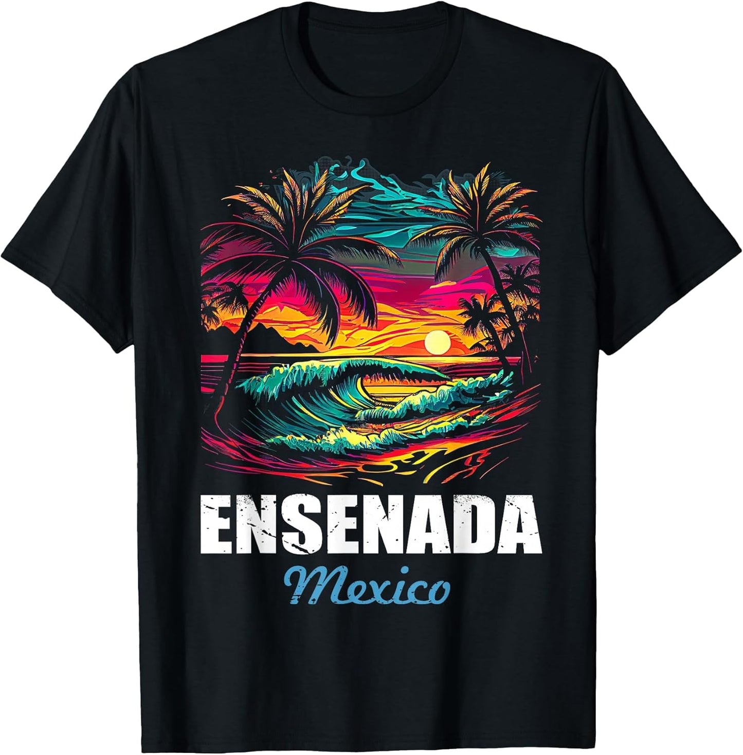 Retro Ensenada Mexico Sunset Vintage Vacation Souvenir