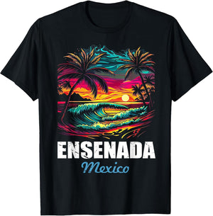 Retro Ensenada Mexico Sunset Vintage Vacation Souvenir