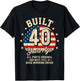 Built 40 Years Ago Funny 40th Birthday Vintage USA Flag Gift