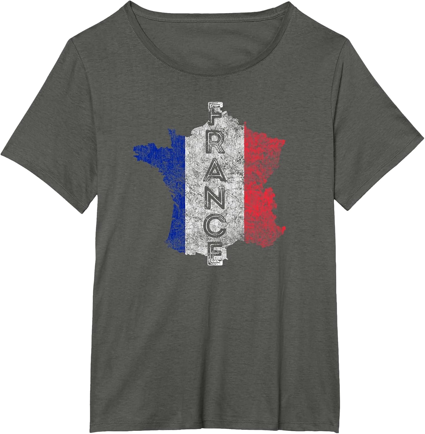 French Map and Flag Souvenir - Distressed France