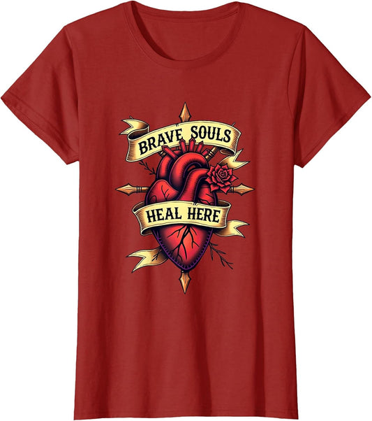 Brave Souls Heal Here Oncology Nurse Design
