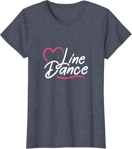 Line Dance Heart Western Line Dancing Cowgirl Dancer