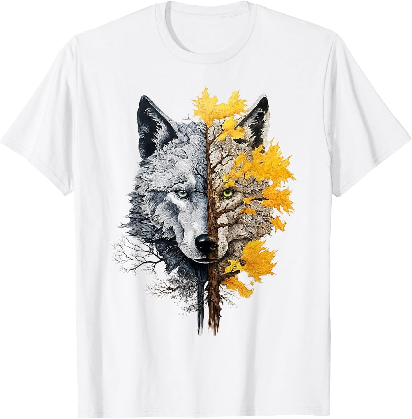 Wolf Drawing Abstract Art Animal Tree Graphic Wolf