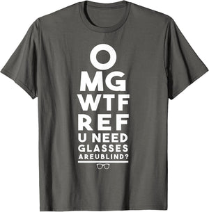 OMG WTF REF R U Blind Funny Football Basketball Eye Chart