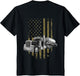 On Back- Big Rig Semi Trailer Truck Driver USA American Flag