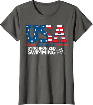 Synchronized Swimming United States Flag USA Sport Swimming