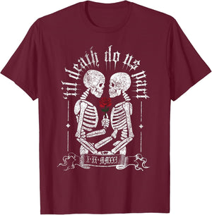 Til Death Do Us Part Couple Skeleton Halloween Men Women