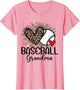 Baseball Grandma Funny Leopard Heart Proud Baseball Grandma