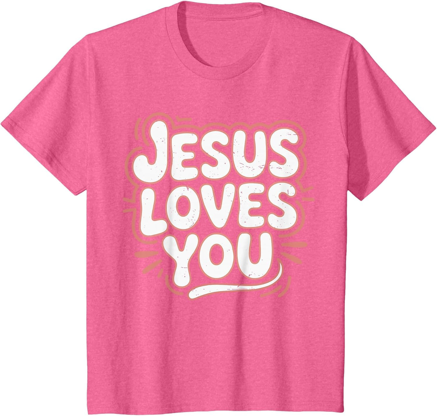 Girls Jesus Loves You Pink Christian Toddler Sister God Mom