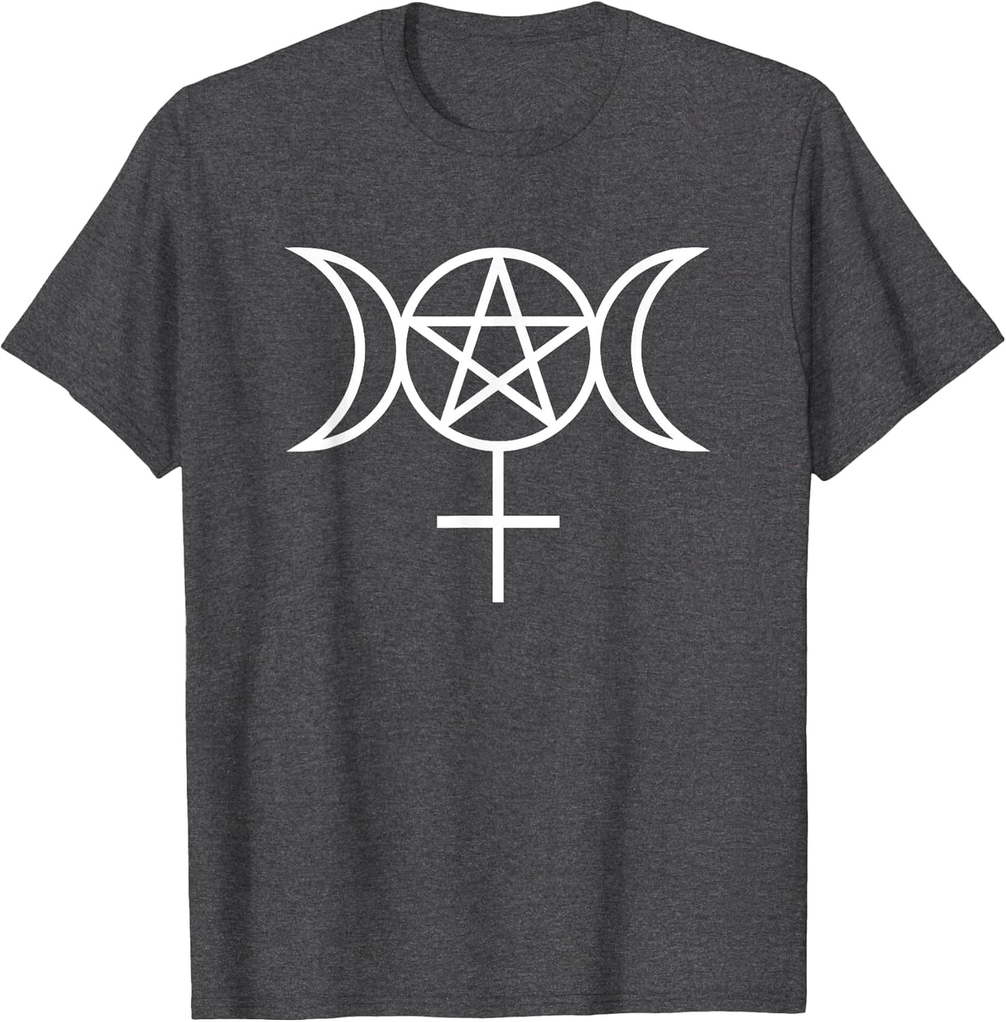 Pagan Wiccan Moon Goddess Pentacle with Woman Gender Symbol
