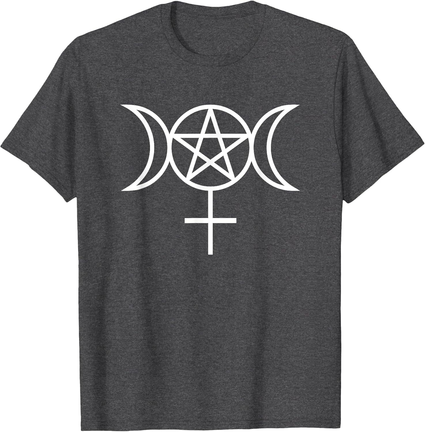 Pagan Wiccan Moon Goddess Pentacle with Woman Gender Symbol
