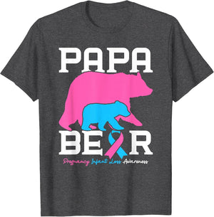 Papa Bear Pink & Blue Pregnancy & Infant Loss Awareness