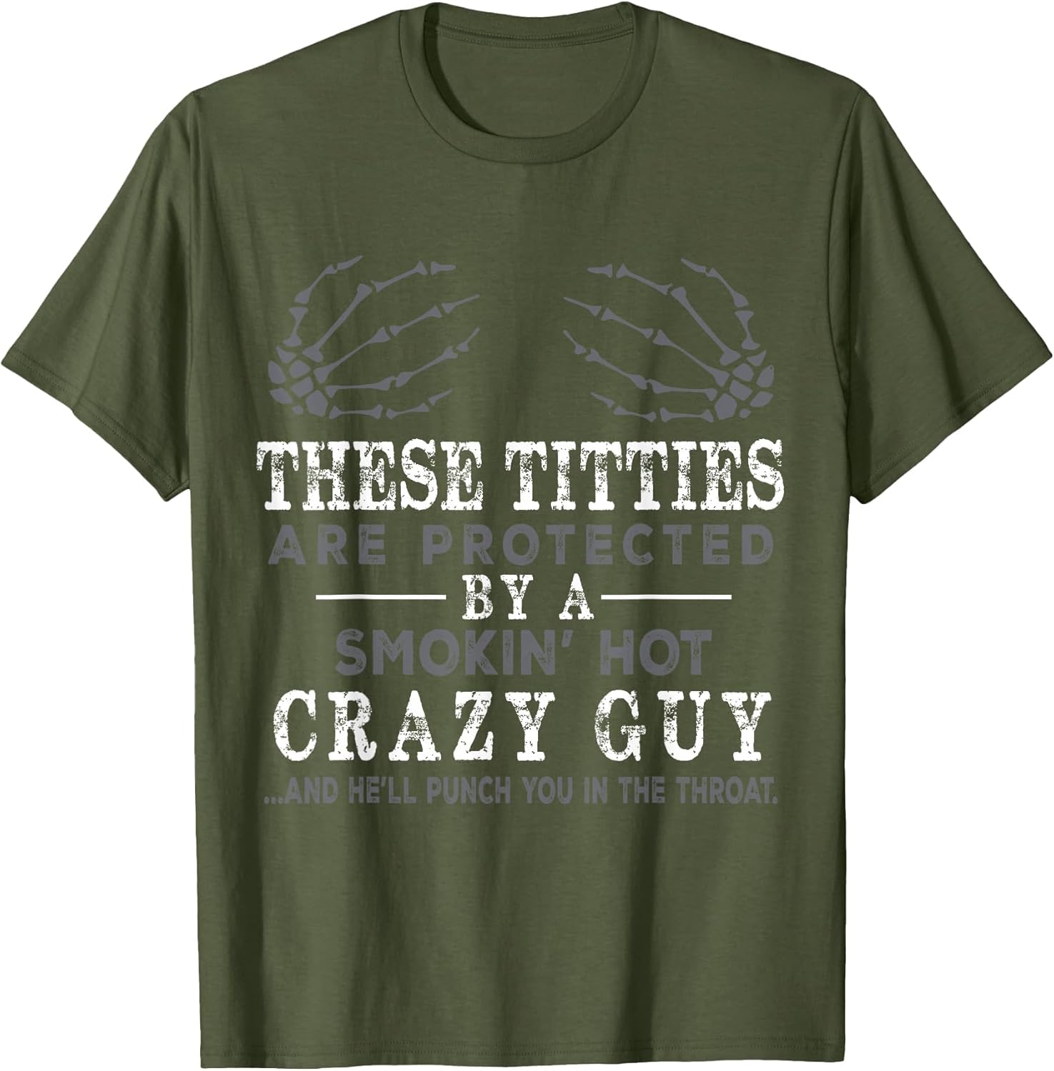 Funny These Titties are Protected by A Smokin Hot Crazy Guy