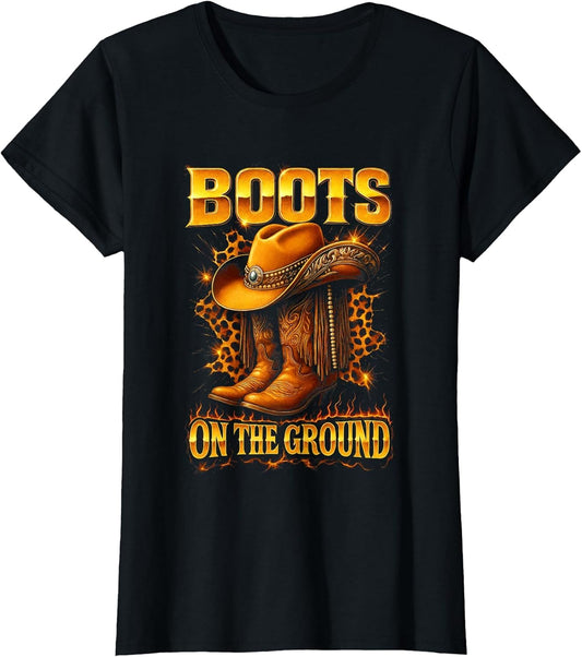 Boots On The Ground Cowboy Hat Rodeo Boots