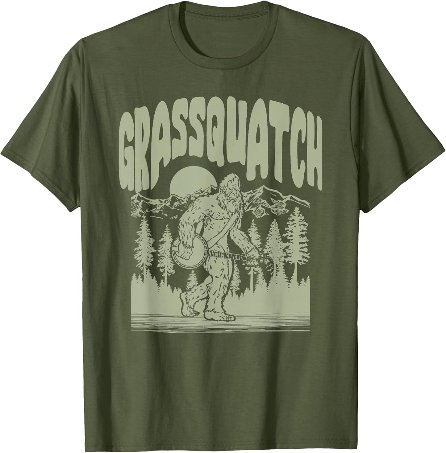 Grassquatch! Funny Bigfoot Banjo Bluegrass Sasquatch Outdoor