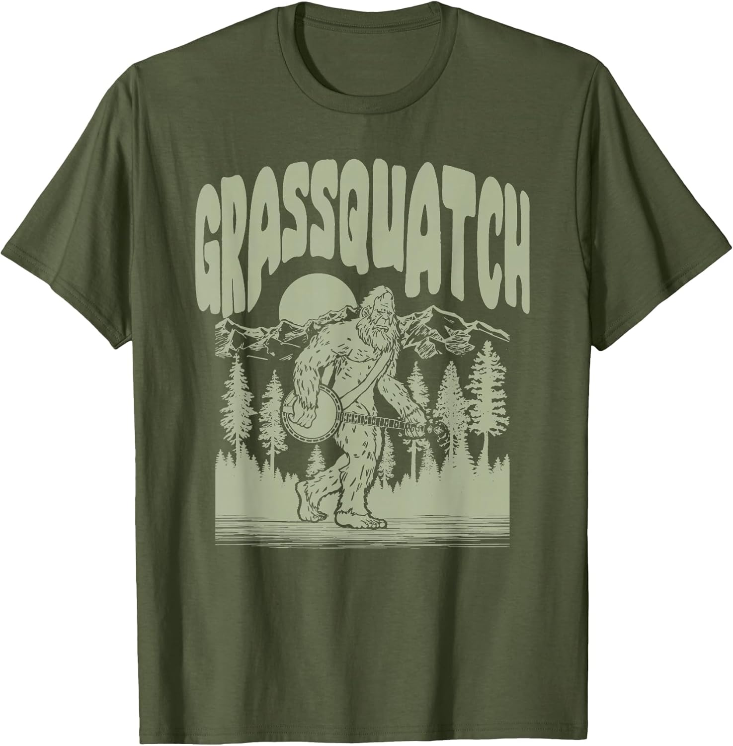 Grassquatch! Funny Bigfoot Banjo Bluegrass Sasquatch Outdoor
