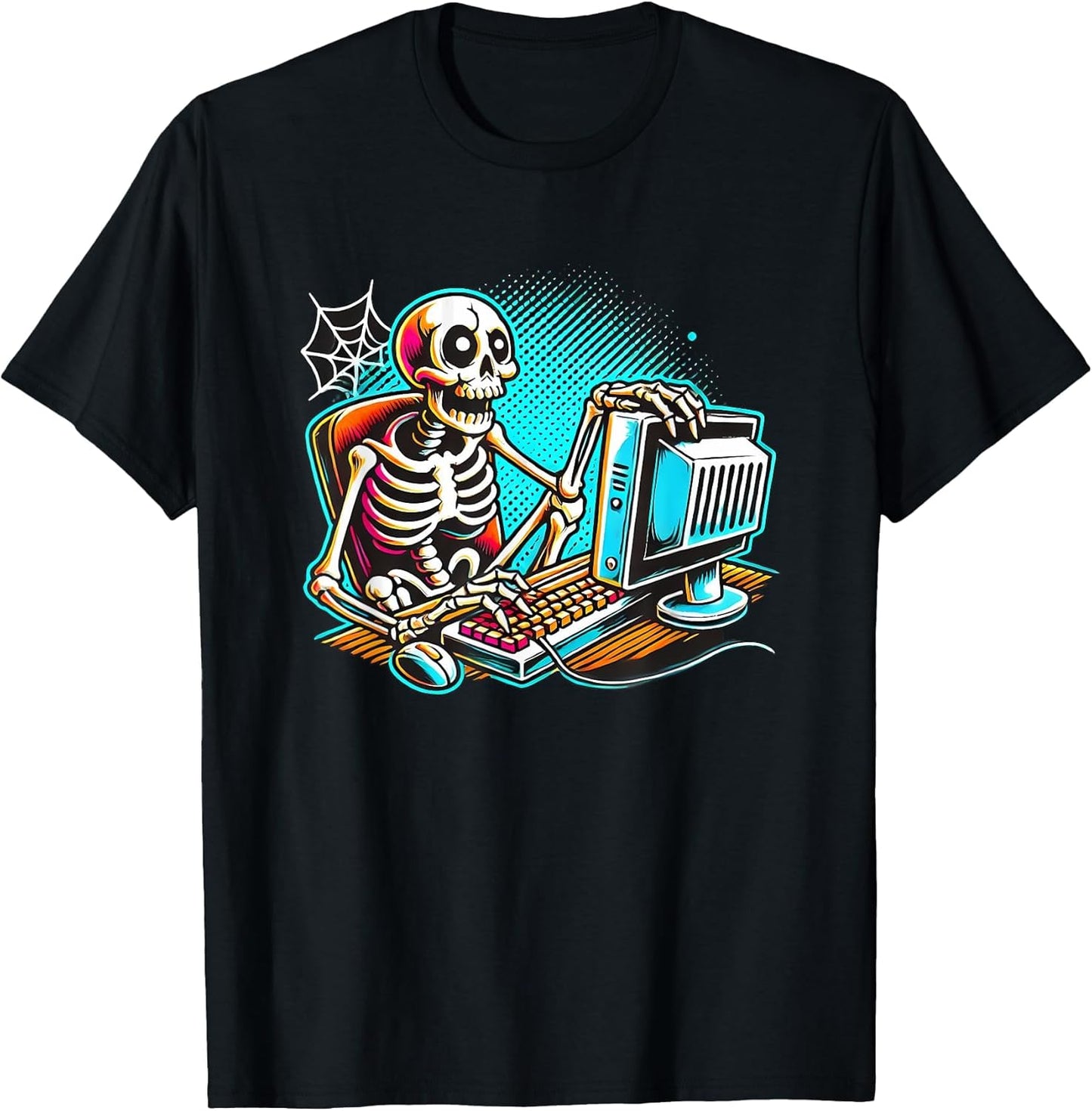 Halloween Skeleton Computer IT Engineer