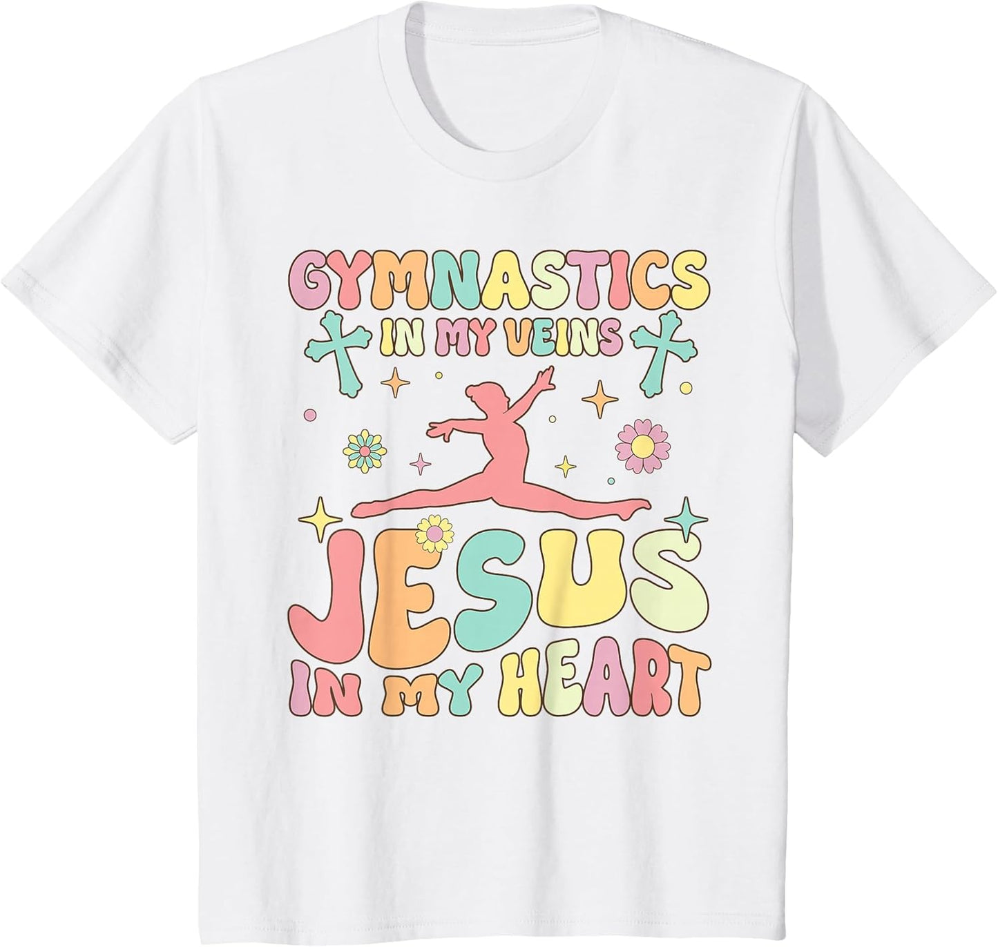 Gymnastics in Veins Jesus in My Heart Groovy Gymnast Acrobat