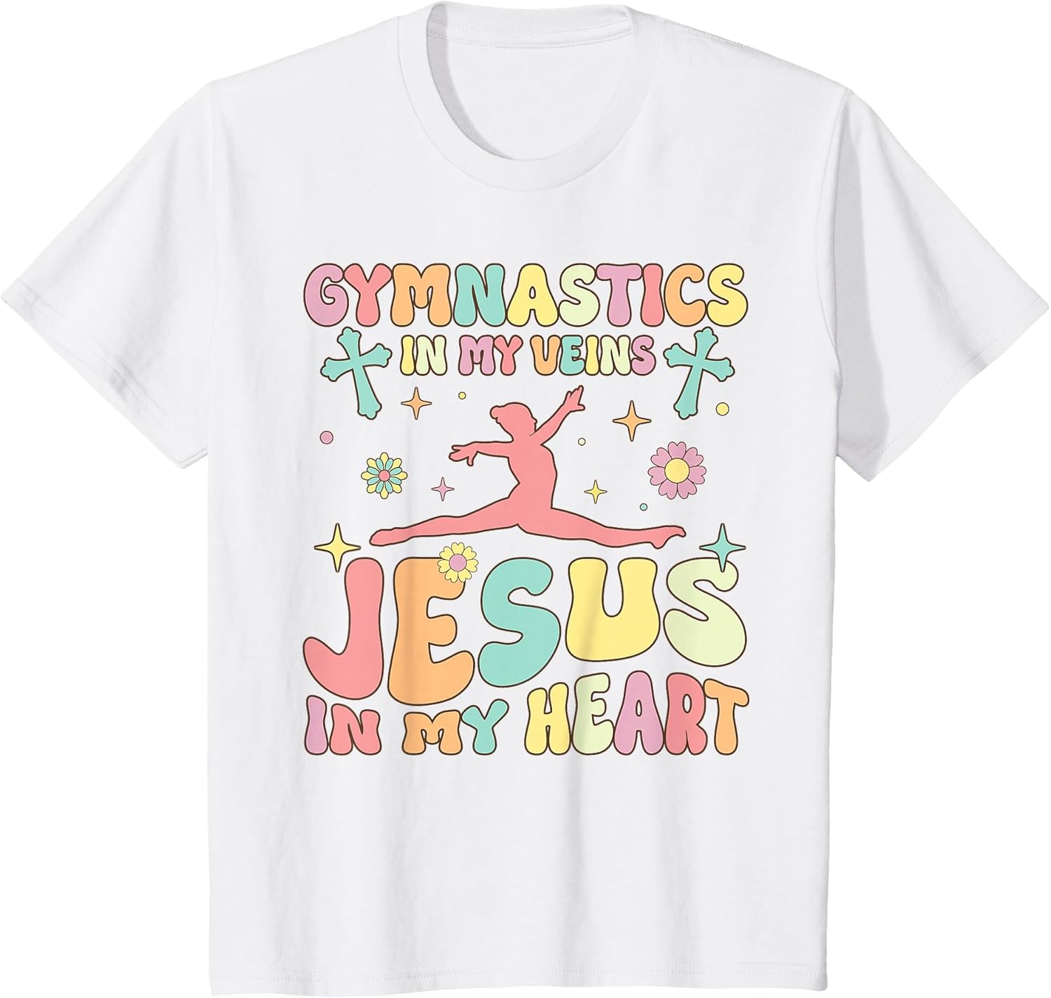 Gymnastics in Veins Jesus in My Heart Groovy Gymnast Acrobat
