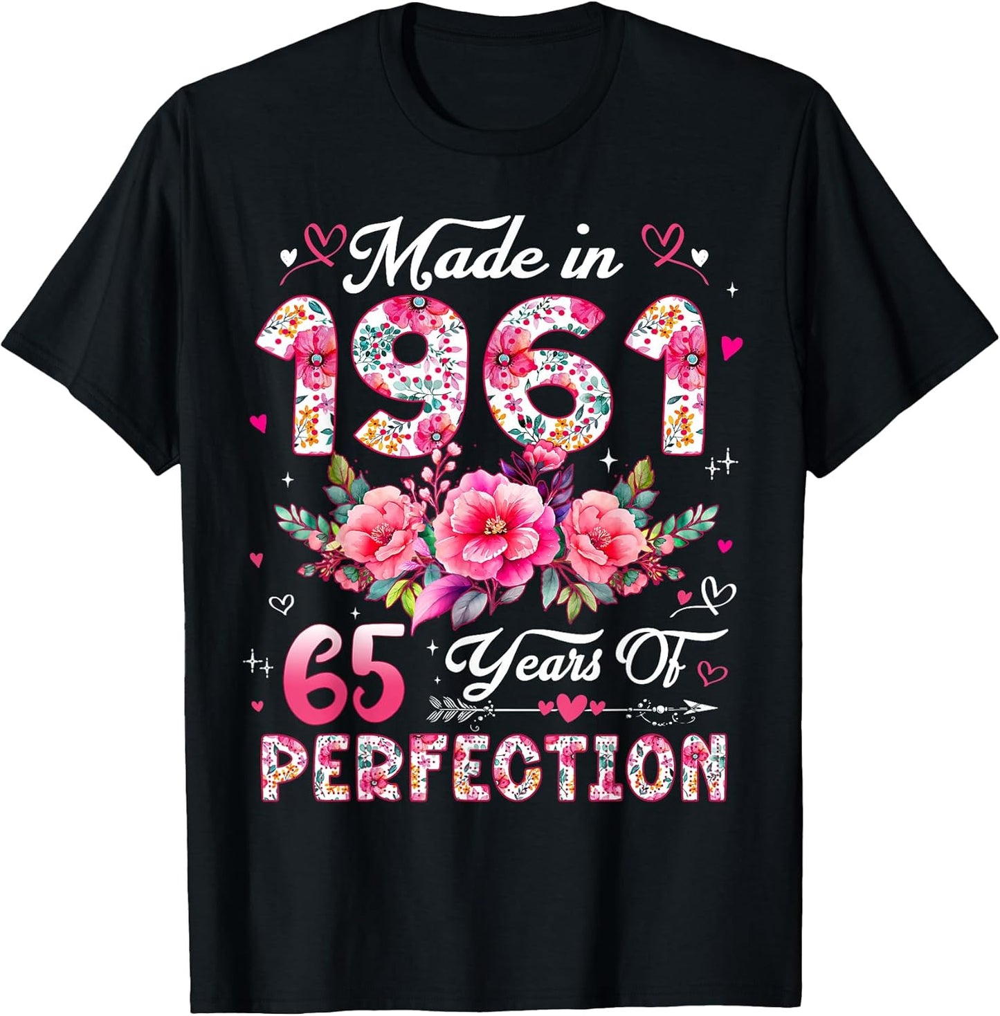 65 Year Old Made in 1961 Floral 65th Birthday Women