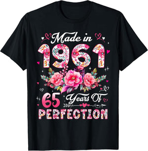 65 Year Old Made in 1961 Floral 65th Birthday Women