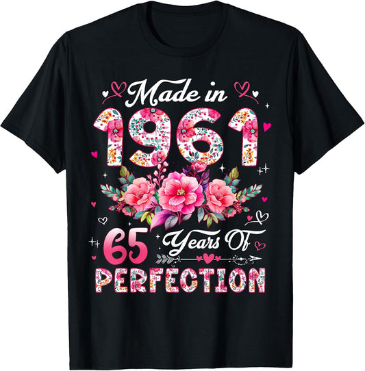 65 Year Old Made in 1961 Floral 65th Birthday Women