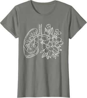 Floral Lungs Anatomical Lungs Medical Nurse