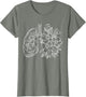 Floral Lungs Anatomical Lungs Medical Nurse