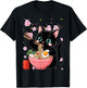 Retro – Japanese Anime Black Cat Eating Ramen