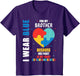 Blue for Brother Fight Autism Awareness Family Support Boy