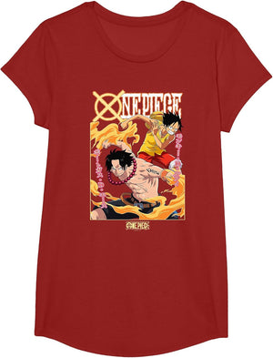 One Piece Anime Ace and Luffy Team Up Kanji