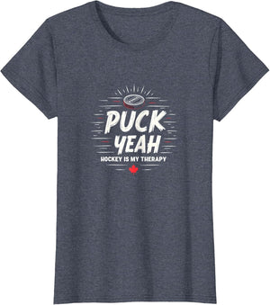 Puck Yeah Hockey Is My Therapy Fan Gift