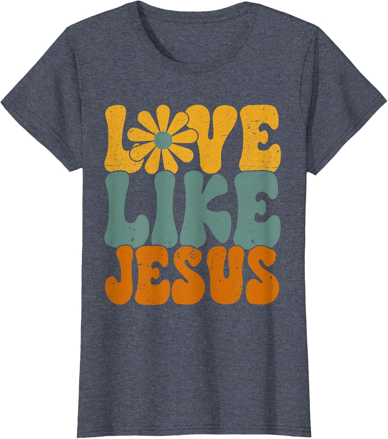 Christian Retro Love Like Jesus Religious Faith God 70s