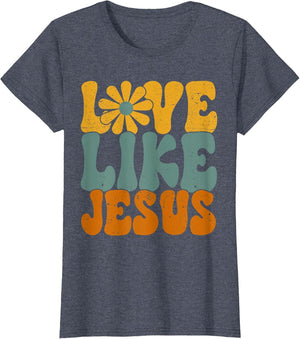 Christian Retro Love Like Jesus Religious Faith God 70s