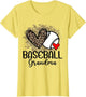 Baseball Grandma Funny Leopard Heart Proud Baseball Grandma