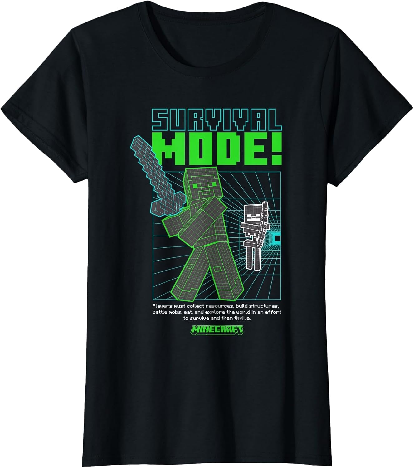 Minecraft Survival Mode Player Sword Adventure Gear