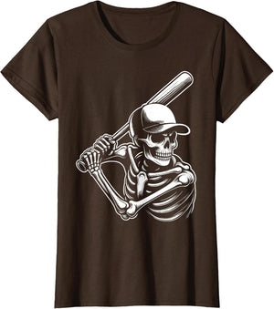 Baseball Skeleton Playing Baseball Halloween Skull Lover