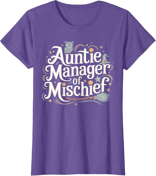 Funny Auntie Manager of Mischief Family Matching Best Aunt