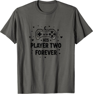 His Player Two Forever Gaming Couple Design Gifts for Husband Gamer