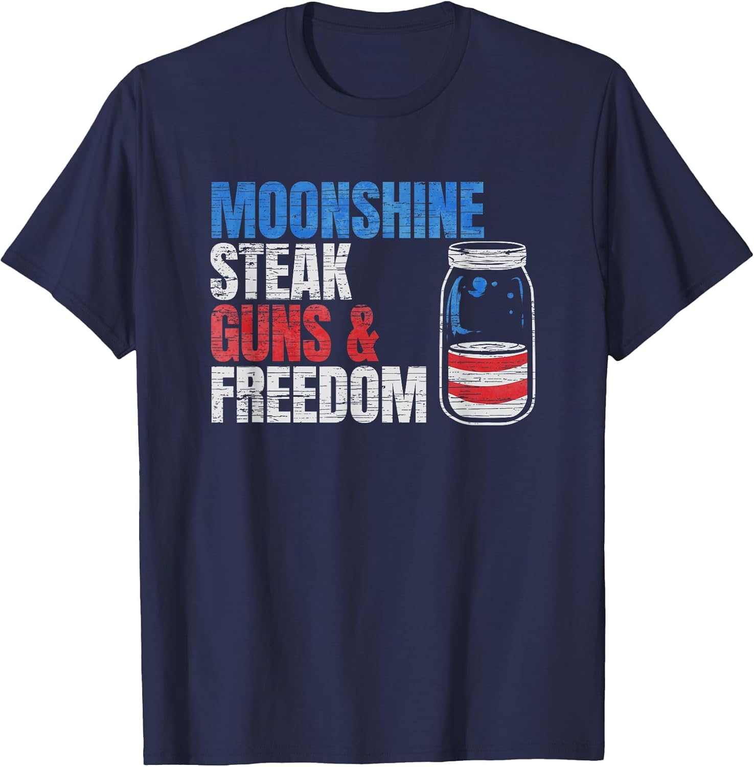 Moonshine Steak Guns & Freedom - USA Flag
