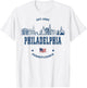 Philadelphia Pennsylvania Vintage Skyline
