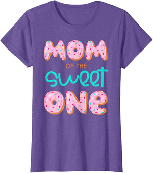 Mom of Sweet One 1st First Birthday Matching Family Donut