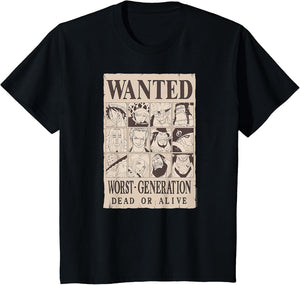 One Piece Anime Worst Generation Wanted Poster Collage