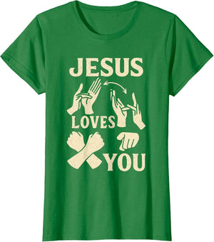 ASL Teacher American Sign Language Christian Jesus Loves You