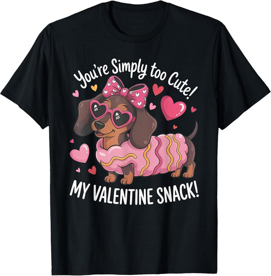 Dachshund You're My Valentine Snack Cute Wiener Dog