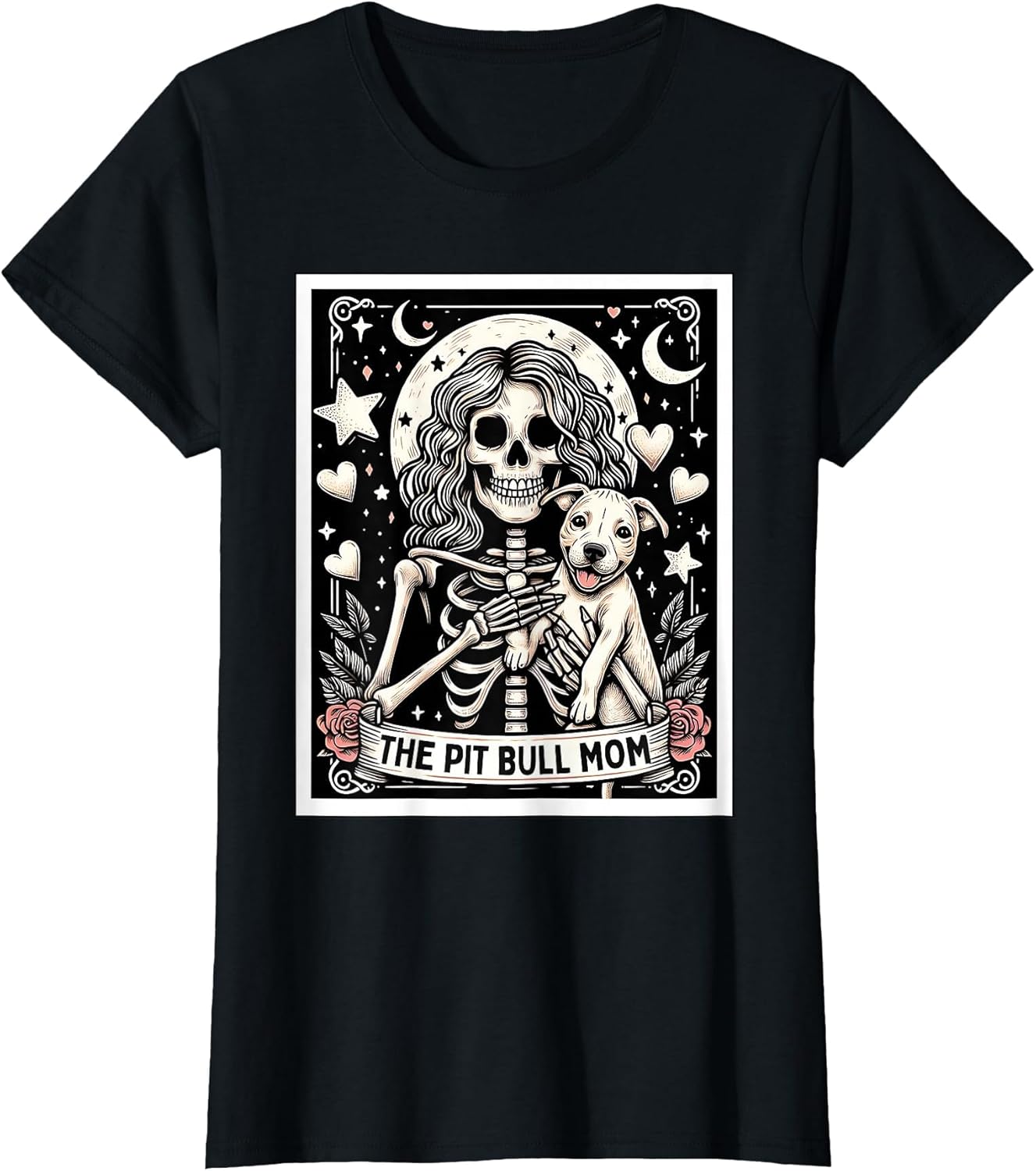 Pitbull Mom Tarot Card Cute Skeleton Pittie Mom Women Girls